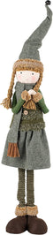 SoHearted | Claire Girl - 22.5 Inches | Handmade Christmas Girl Decoration Fabric Stuffed Figurine