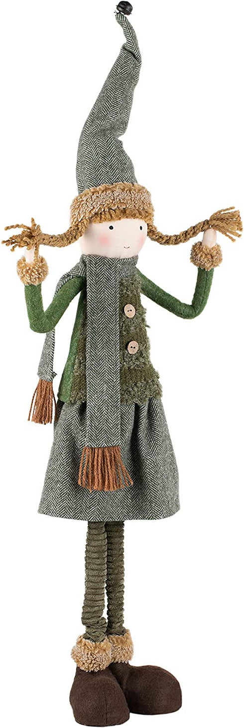 SoHearted | Claire Girl - 22.5 Inches | Handmade Christmas Girl Decoration Fabric Stuffed Figurine