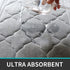 Memory Foam Bath Mat Soft Bath Rugs for Bathroom Non Slip Thick Absorbent Super Cozy Velvet Bathroom Rug Quick Dry Mat for Shower Floor Carpet (17 x 24 Inches,Grey)