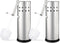 Home Intuition Modern Brushed Stainless Steel Toilet Brush & Holder Set, Bathroom Bowl Scrubber with Holder, 2 Pack