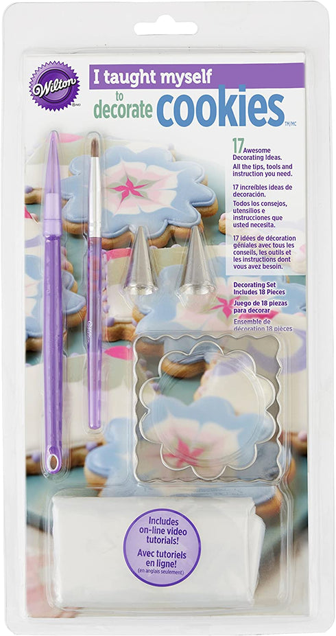 Wilton "I Taught Myself To Decorate Cookies" Cookie Decorating Kit with How-To Booklet
