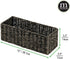 mDesign Natural Woven Seagrass Bathroom Toliet Roll Holder Storage Organizer Basket Bin; Use on Bathroom Countertop, Toilet Tank Top - Holds 3 Rolls of Toilet Paper - Black Wash