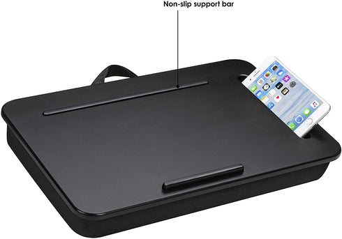 LapGear Sidekick Lap Desk - Black - Fits Up to 15.6 Inch Laptops - Style No. 44218