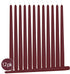 12 Pack Tall Taper Candles - 10 Inch Burgundy Dripless, Unscented Dinner Candle - Paraffin Wax with Cotton Wicks - 8 Hour Burn Time