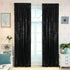 Kmhesvi Black Sequin Backdrop Curtains - 2 Panels 2.3x8.5Ft Sparkly Black Photo Background Glitter Curtains for Birthday Baby Shower Wedding Decorations