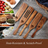 Spurtles Kitchen Tools as seen on tv, 5pcs Spurtles Kitchen Tools As Seen on TV, Natural Teak Wooden Cooking Utensils, Slotted Spurtles Set with Hanging Hole, Heat Resistant Nonstick