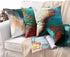 Britimes Throw Pillow Covers 18x18 Inches Home Decor Set of 4 Pillow Cases Decorative for Bed Sofa Cushion Couch Outdoor Turquoise Pillowcases (Teal and Orange) €¦