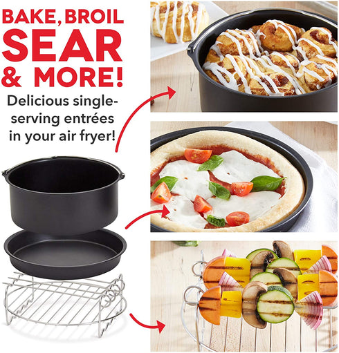 DASH DFAF450UP1 Air Fryer, Deluxe, Accessory Bundle