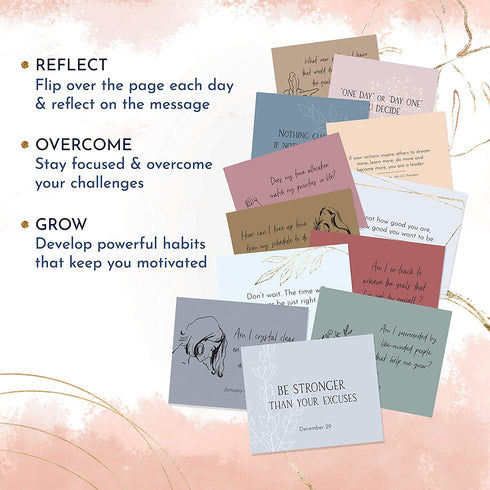 RYVE Motivational Calendar - Daily Flip Calendar with Inspirational Quotes - Inspirational Desk Decor for Women, Office Decor for Women, Motivational Gifts for Women, Inspirational Gifts for Women