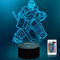 Lampeez Kids 3D Ice Hockey Player Night Light Optical Illusion Lamp with 16 Colors Remote Control Changing Birthday Gift Idea for Boys and Girls