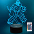 Lampeez Kids 3D Ice Hockey Player Night Light Optical Illusion Lamp with 16 Colors Remote Control Changing Birthday Gift Idea for Boys and Girls