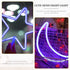 Star Moon and Cloud Neon Signs Decorative LED Light Art Battery or USB Operated Wall Neon Light Decor for Christmas, Birthday Party, Wedding, Outdoor Activities (Blue)