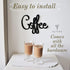 Way Of Hearts - Metal Coffee Signs For Coffee Bar Sign - Black 9.45" X 6.9" Kitchen Wall Decor - Includes Gift Box & Screws - Coffee Station Decoration