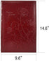 Golden State Art, Wedding Family Baby Dog Photo Album Christmas, Vacation, Anniversary Photography Book for 300 4x6 Pictures Pockets with Memo, 3 Per Page Large Capacity Maroon Faux Leather Vintage