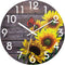 Lumuasky Sunflowers Wooden Wall Clock, 12 Inch Battery Operated Silent Non Ticking Round Retro Decorative Clock for Bathroom, Bedroom, Living Room, Kitchen, Office, School (Butterfly)