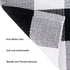 Buffalo Plaid Rug 2 x 6 ft Black and White Checkered Runner Rug Cotton Hand-Woven Indoor Outdoor Rugs for Hallway, Aisle, Kitchen, Laundry