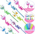 Glitter Straws for Party Favors - Glittery Straws for Kids Daughters Birthday Party Supplies Goodie Gift Bags, 20pcs Unicorn Heart Shaped Sparkly Reusable Straws for Girls Bday Pool Party Decorations