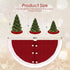 WBHome Christmas Tree Skirt, 48 inch Double-Layer Cable Knit Knitted Thick Rustic Holiday Decoration, Christmas Red with Snow White Plush