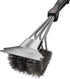 Kona Grill Brush and Scraper - 360 Straight Edge - Compatible with Weber and Pellet Grill Brands - BBQ Cleaner Fits All Grills, Stainless Steel, Cast Iron, Porcelain - Flex Grip Handle