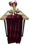 EHLDekol Luxurious Velvet Table Runner, 10ft Wedding Reception Decorations, 20x120inch Soft Velvet Fabric, Table Linen Overlay, Wedding Table Runners (Burgundy, 20X120inch)