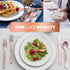 Stock Your Home Rose Gold Forks 125 Pack Disposable Cutlery Heavy Duty Plastic Fork Silverware Set for Catering Events, Parties, Dinners, Weddings, Receptions and Everyday Use