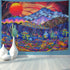 Trippy Tapestry Mountain Tapestry Psychedelic Sun Tapestry Colorful Mushroom Tapestry Hippie Waves Abstract Wall Tapestry for Bedroom Living Room