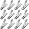 12 Pieces Stainless Steel Nail Clipper Bulk Pack Set Silver Nail Cutter Fingernails and Toenail Clipper Cutter for Women Men