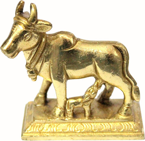 StonKraft Brass Kamdhenu Kamadhenu Idol Murti Statue (2.5")