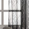 FINECITY Silver and Black Curtains for Living Room - Printed Silver Foil Artistic Tree Branch Sheer Curtains Black 96 Inch Length Privacy Window Curtain Set of 2 Panels, 52 x 96 Inch, Silver Black