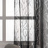 FINECITY Silver and Black Curtains for Living Room - Printed Silver Foil Artistic Tree Branch Sheer Curtains Black 96 Inch Length Privacy Window Curtain Set of 2 Panels, 52 x 96 Inch, Silver Black