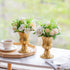 NUPTIO Pcs of 2 Metal Urn Planter Elegant Wedding Centerpieces Vase for Wedding Party Decoration, 16cm/6.3" Tall Trumpet Vase Flower Holder for Anniversary Ceremony