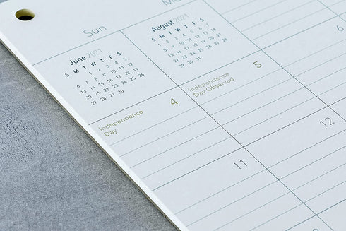 Elegant Desk Calendar 2021-2022 - Runs from July 2021 Through December 2022 - 17.8" x 13" - Wall Calendar - Desk Pad Monthly Planner