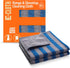 E-Cloth Range & Stovetop Cleaning Cloth, Reusable Premium Microfiber Cleaning Cloth, Ideal Oven & Glass Stove Top Cleaner, 100 Wash Guarantee, Blue & Gray, 2 Pack