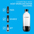 SodaStream Dishwasher Safe 1L Classic DWS Carbonating Bottle Black (twinpack), Pack of 2