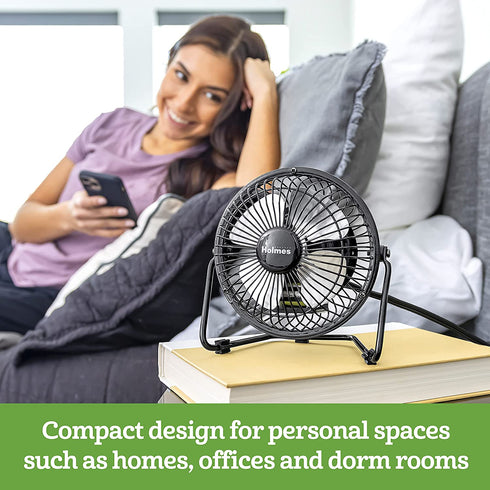 Holmes Mini High Velocity Personal Fan, HNF0410A-BM
