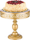 URANMOLE 18K Gold Antique Metal Cake Stand, Round Cupcake Stands, Wedding Birthday Party Dessert Cupcake Pedestal/Display/Plate 12