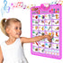 Just Smarty Girls Alphabet Toys for 2 Year Old Toddler, Pink Interactive ABCs and 123s Learning Poster, 3 Year Old Baby Girl Birthday Gift, Preschool Learning for Ages 3-6