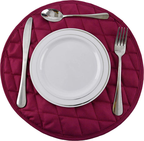 HOME-X 7-Piece Placemat Set for Round Table, Kitchen Home Decor, Dinnerware Accessories