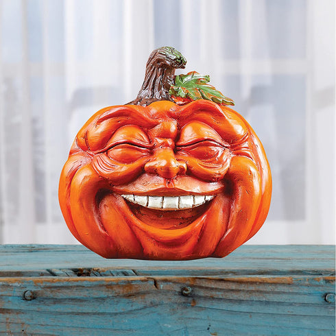 Collections Etc Expressive Pumpkins Fall Table Top Décor, Short