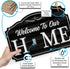 Bigtime Signs Welcome to Our Home - Black Wood Grain Print Door & Wall Decor 8 Interchangeable Holiday Magnets Halloween, Easter, Fall, Christmas, Valentines - Porch Hanging Plaque Decoration
