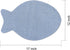 FunWheat Burlap Fish Braided Placemats Set of 6 for Dining Tables Heat Resistant Jute Table Mats Farmhouse Woven Natural Fabric Rustic Place mats for Wedding Decoration (Light Blue )