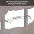 VASAGLE Floating Shelf Set of 2, Wall Shelf 23.6 Inch, Hanging Shelves Wall Mounted, for Photos, Decorations, MDF, White ULWS26WT-2