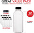 16 Oz Plastic Bottles with Caps, Reusable Bottles for Juicing, Smoothie Bottles with Lids, Plastic Bottles for Drinks, Juice Bottles 16oz 12 Count