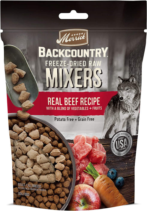 Merrick Backcountry Freeze-Dried Raw Dry Dog Food Mixers Real Beef Recipe - 5.5 oz. Pouch