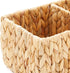 Americanflat Natural Rectangular Woven Water Hyacinth Storage Basket - Hand-Woven - Toilet Topper Baskets - Home Organizer Basket - Water Hyacinth Material - Use on Bathroom Vanity, Countertop
