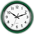 Bernhard Products Retro Wall Clock 9.5 Inch Hunter Green Kitchen 50's Vintage Design Round Silent Non-Ticking Quartz Battery Operated Clocks for Home Office School Classroom Kids Bedroom Living Room