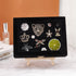 OLYCRAFT Velvet Pin Display Box Cabinet Brooch Collection Display Case with Clear Window Velvet Badges Display Box Disney, Hard Rock, Badges Collectible Pins and Medals - Black