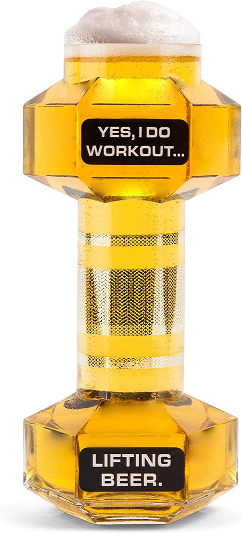 BigMouth Inc Dumbbell Beer Glass, 1 Count (Pack of 1)