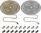 TecUnite 2 Pieces 3.2 mm Beaded Pull Chain Extension with Connector, Each 10 Feet Beaded Roller Chain with 10 Matching Connectors (Multicolors A)