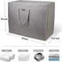 BALEINE 2 Pack 105L Extra Large Blanket Storage Bag, Under Bed Storage Tote for Comforters, Clothes, Linens. Water Resistant and Breathable Closet Bags, Winter Gray